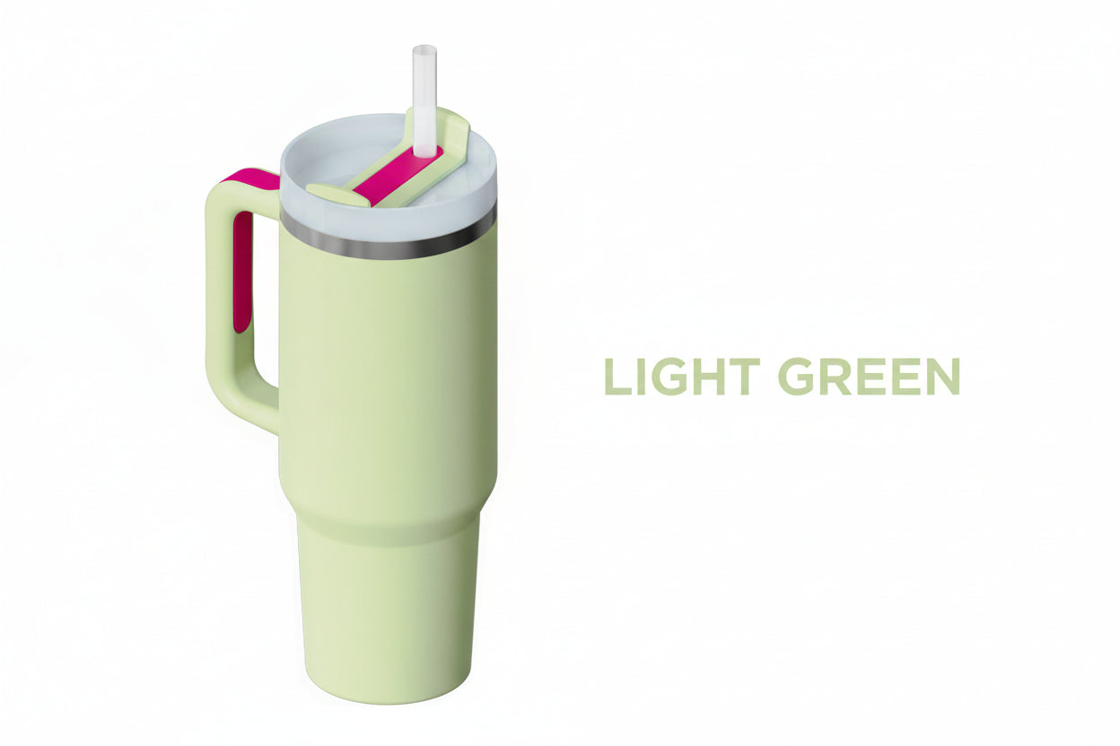 40 Oz Tumbler With Handle Straw Insulated, Stainless Steel Spill Proof Vacuum Coffee Cup Tumbler With Lid Tapered Mug Gifts For Valentine Lover Suitable For Car Gym Office Travel