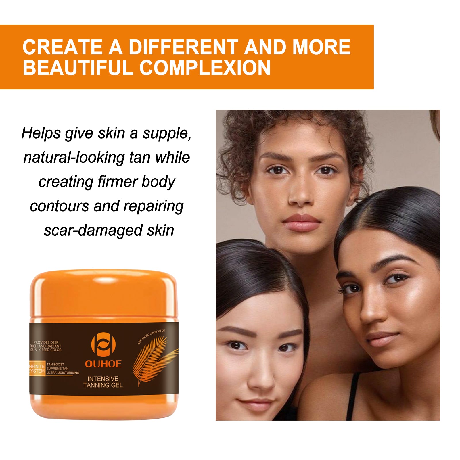 OUHOE The Tanning Care Gel Helps You Achieve A Bronze Complexion By The Seaside Outdoors And Provides Daily Hydration And Moisturization For A Healthy Skin Tone