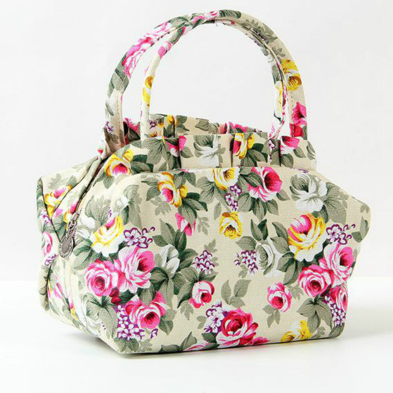 'The Blossom' - Vintage Floral Canvas Mini Bag