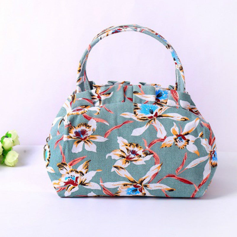 'The Blossom' - Vintage Floral Canvas Mini Bag