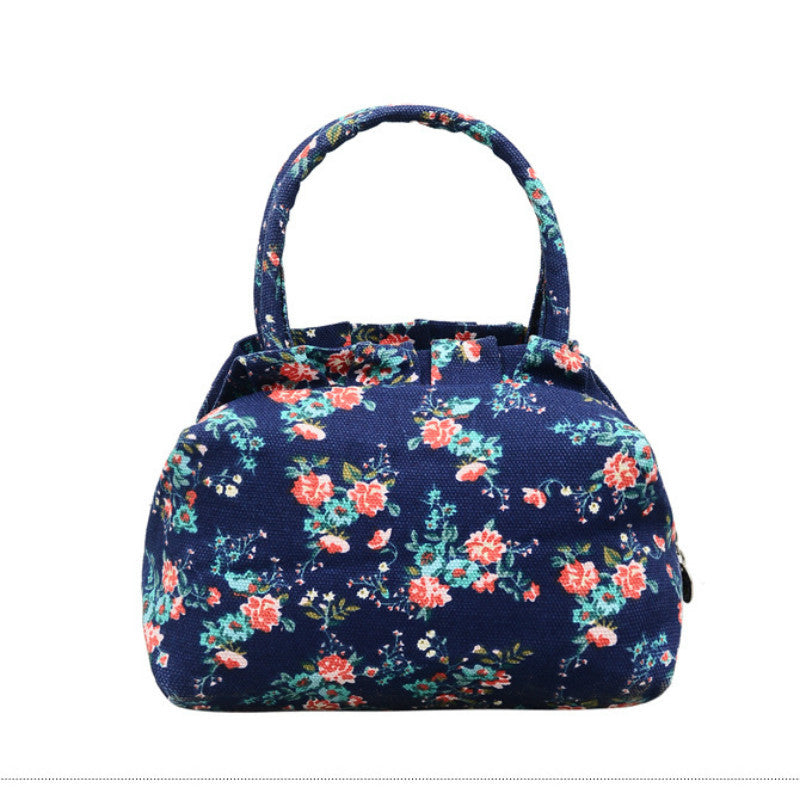 'The Blossom' - Vintage Floral Canvas Mini Bag