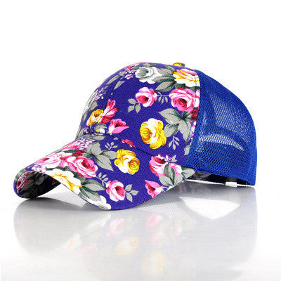 'The Bloom' - Women's Floral Mesh Trucker Hat | Peaked Sun Cap