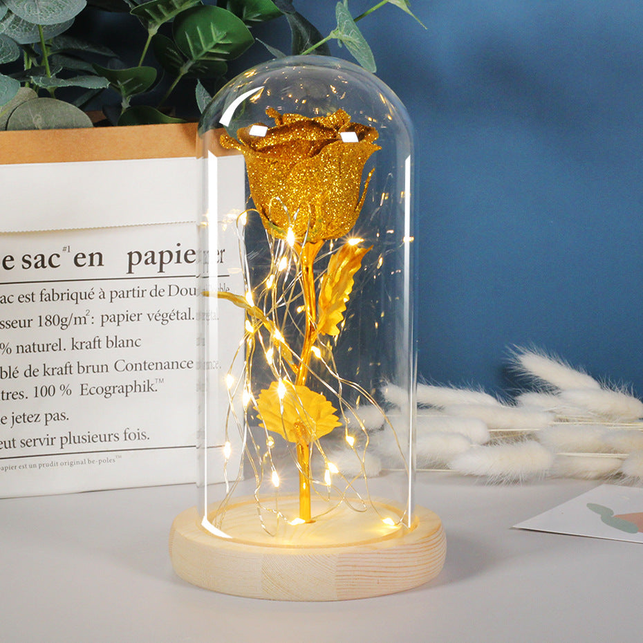 Handmade Eternal Rose (Glass Dome with LED Lights): A Gift That Lasts Forever