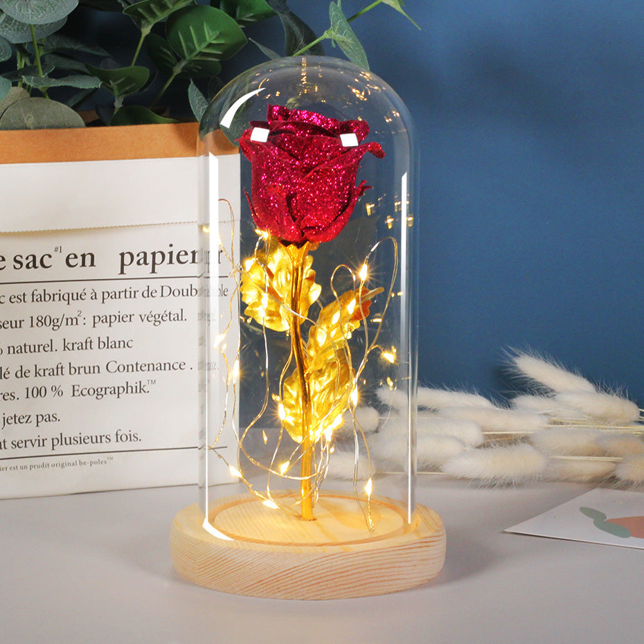 Handmade Eternal Rose (Glass Dome with LED Lights): A Gift That Lasts Forever
