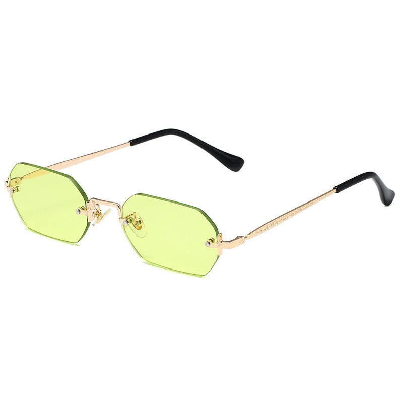 Chic Polygon Metal Frame Sunglasses for Women