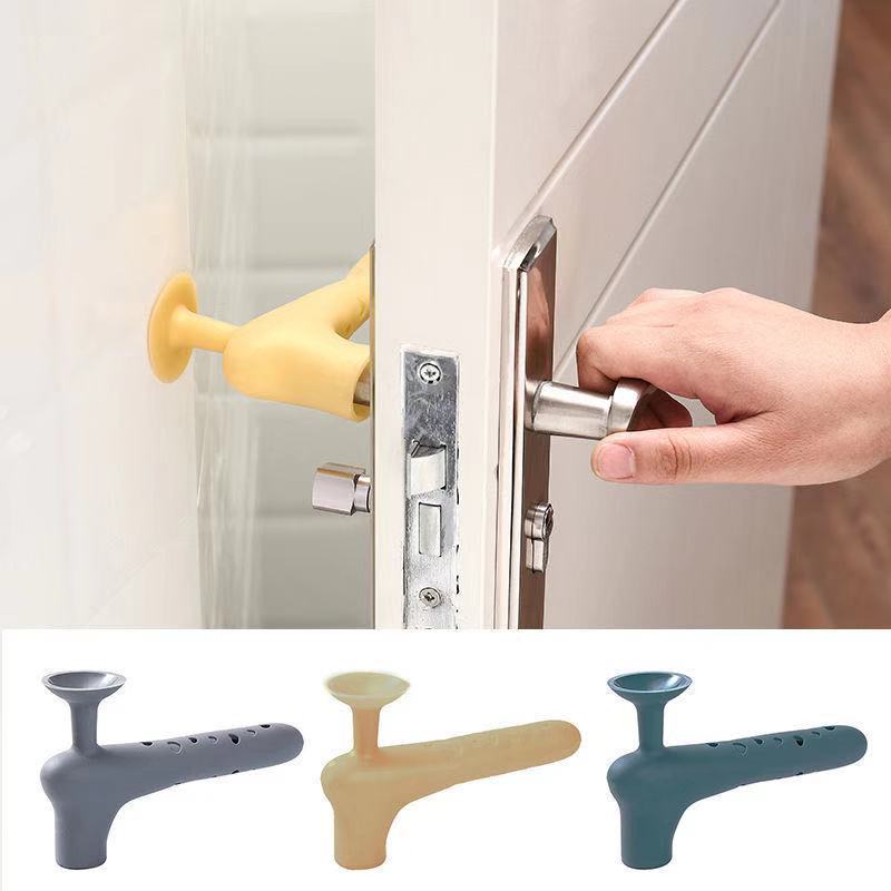 Silicone Door Handle Cover with Suction Cup Door Stop