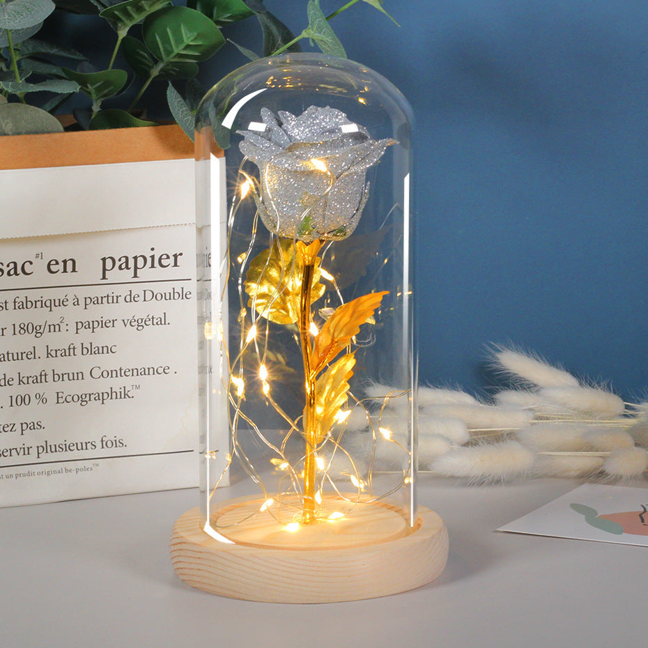 Handmade Eternal Rose (Glass Dome with LED Lights): A Gift That Lasts Forever
