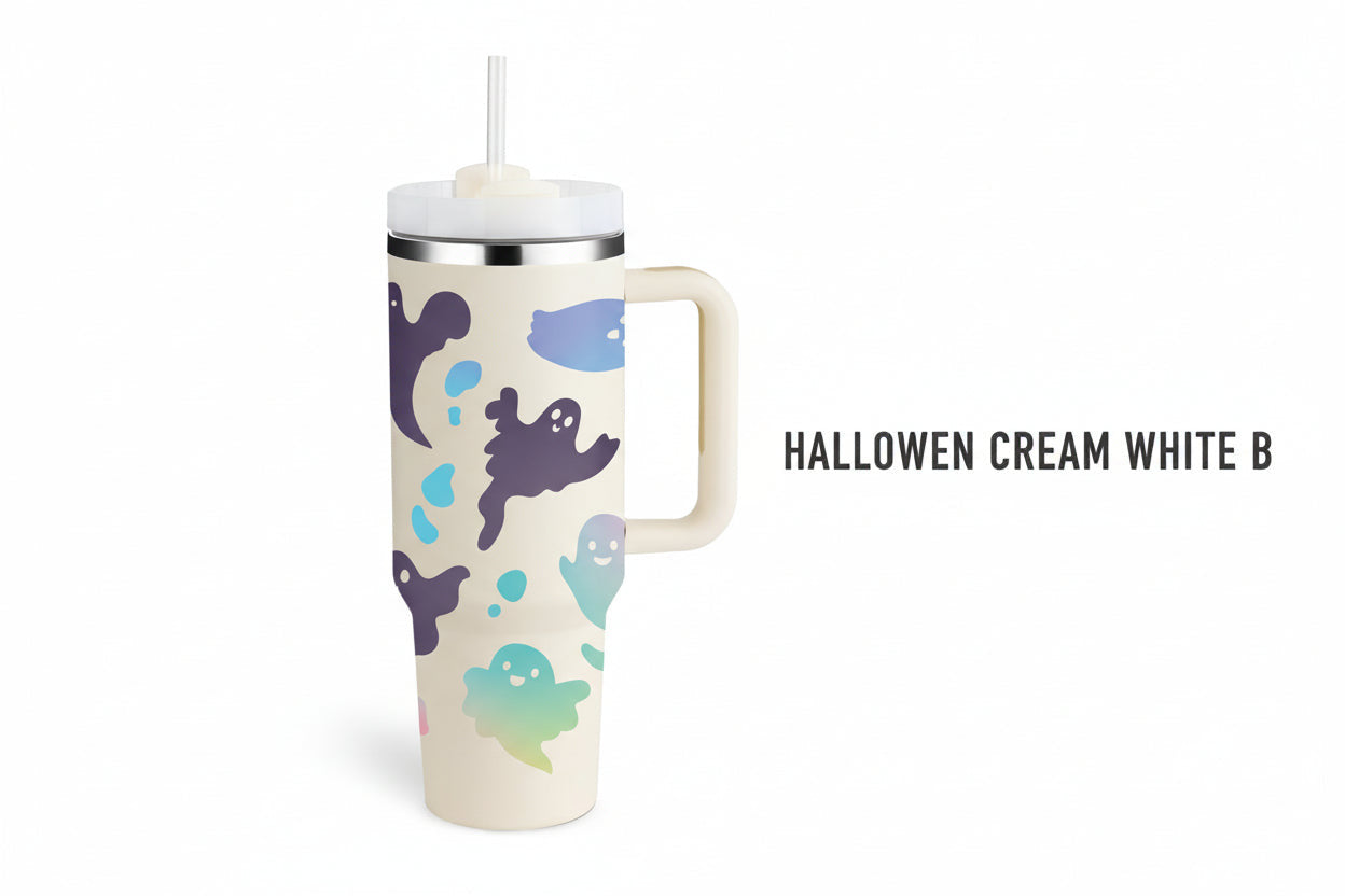 40 Oz Tumbler With Handle Straw Insulated, Stainless Steel Spill Proof Vacuum Coffee Cup Tumbler With Lid Tapered Mug Gifts For Valentine Lover Suitable For Car Gym Office Travel