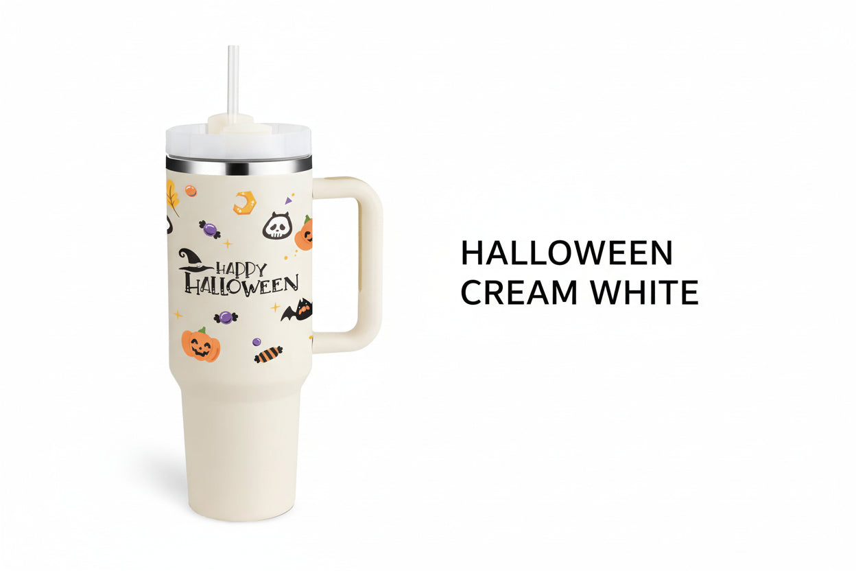 40 Oz Tumbler With Handle Straw Insulated, Stainless Steel Spill Proof Vacuum Coffee Cup Tumbler With Lid Tapered Mug Gifts For Valentine Lover Suitable For Car Gym Office Travel