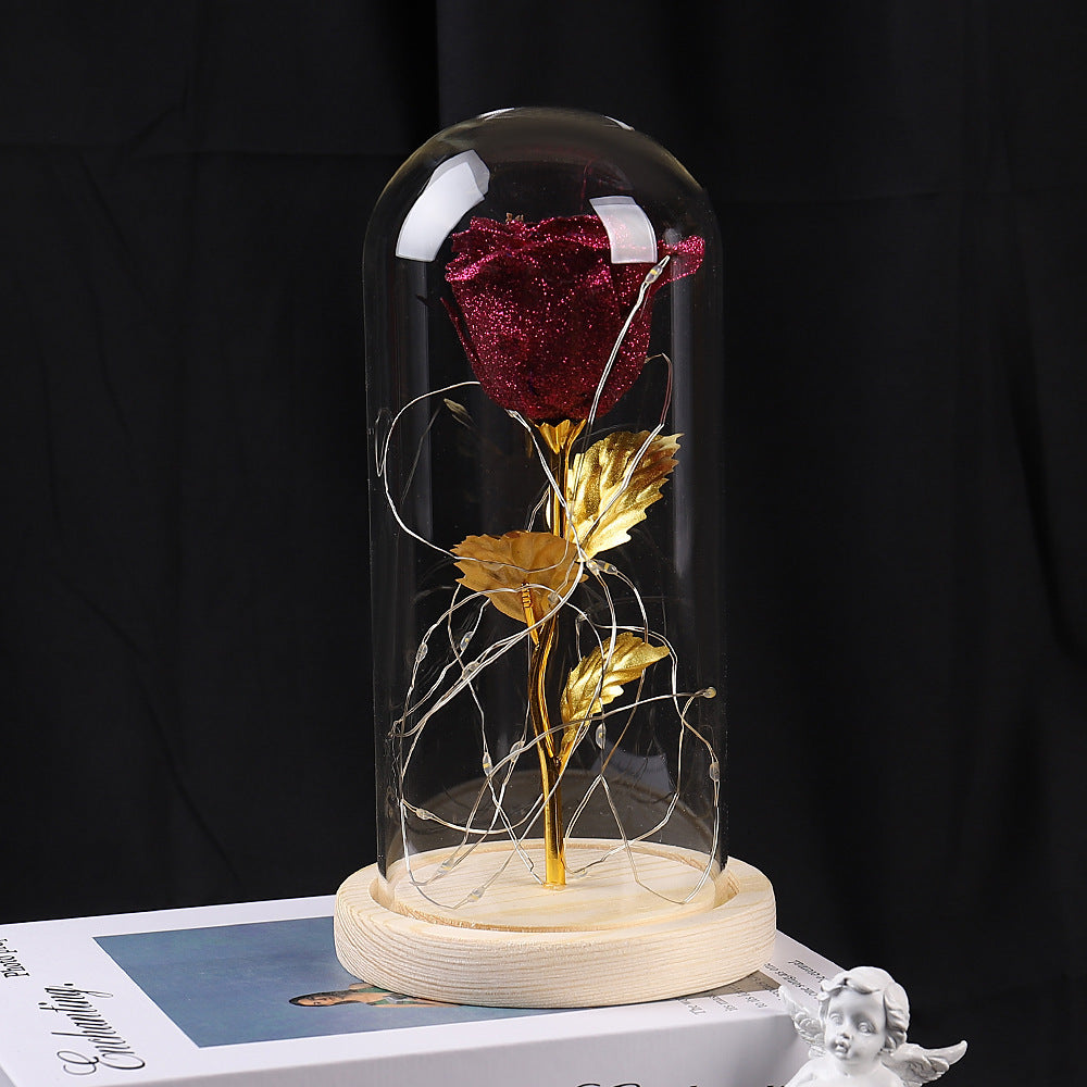 Handmade Eternal Rose (Glass Dome with LED Lights): A Gift That Lasts Forever