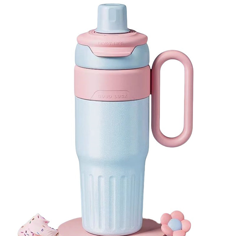 Insulated Tumbler with 2-in-1 Lid, Infuser & Handle