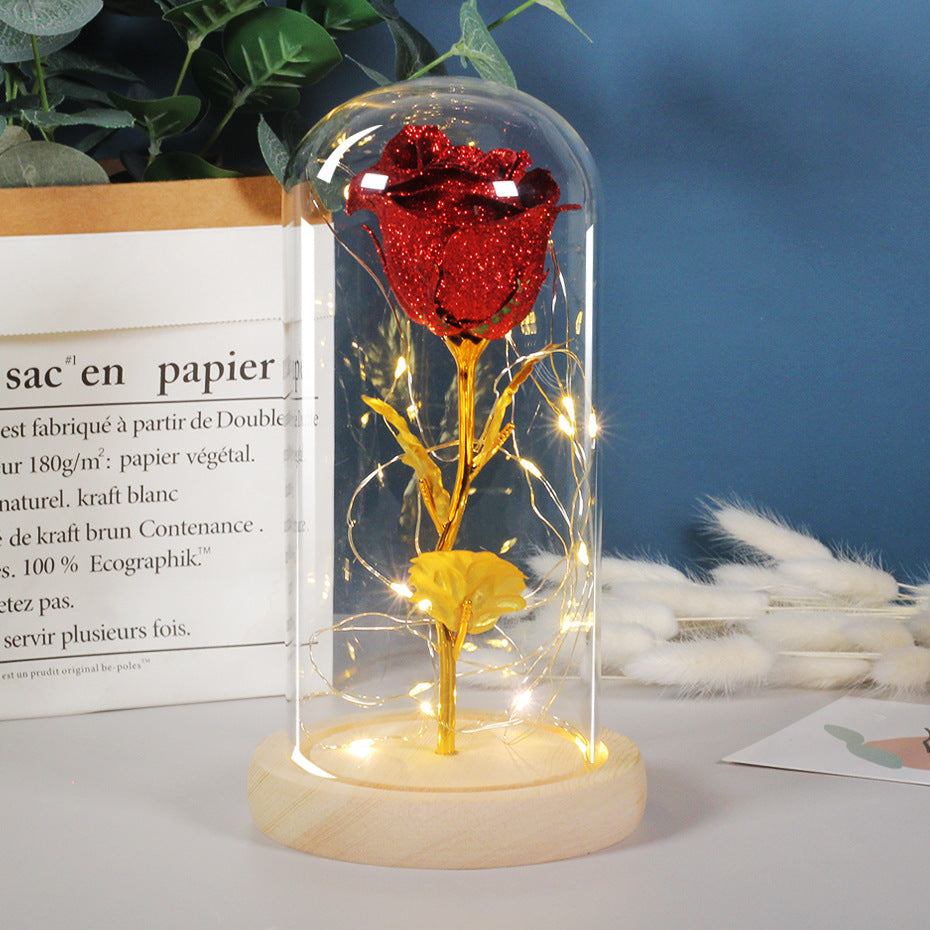 Handmade Eternal Rose (Glass Dome with LED Lights): A Gift That Lasts Forever
