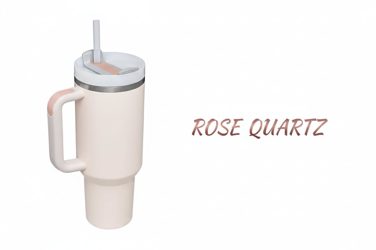 40 Oz Tumbler With Handle Straw Insulated, Stainless Steel Spill Proof Vacuum Coffee Cup Tumbler With Lid Tapered Mug Gifts For Valentine Lover Suitable For Car Gym Office Travel