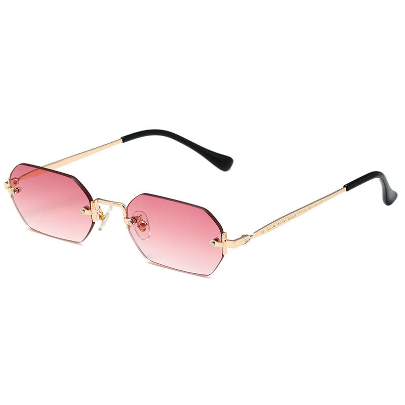 Chic Polygon Metal Frame Sunglasses for Women