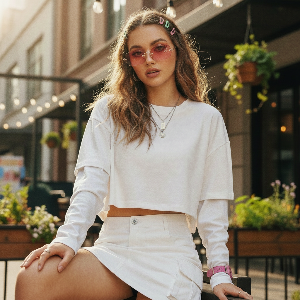 Chic Polygon Metal Frame Sunglasses for Women