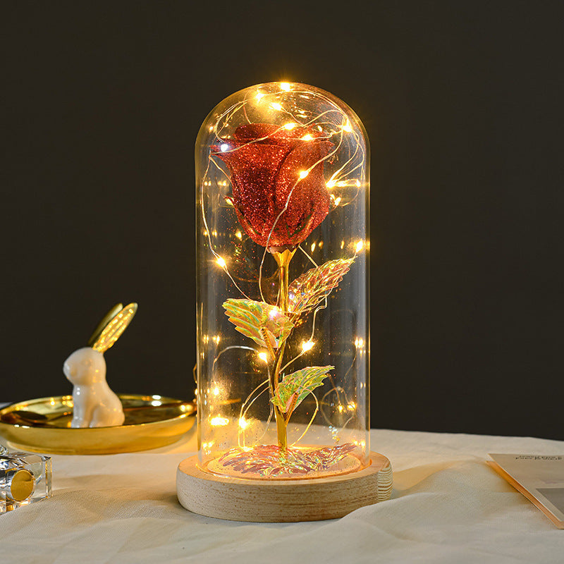 Handmade Eternal Rose (Glass Dome with LED Lights): A Gift That Lasts Forever