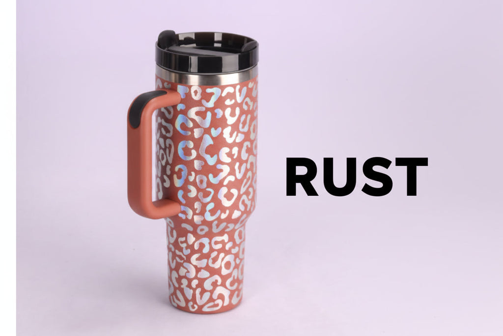 40 Oz Tumbler With Handle Straw Insulated, Stainless Steel Spill Proof Vacuum Coffee Cup Tumbler With Lid Tapered Mug Gifts For Valentine Lover Suitable For Car Gym Office Travel