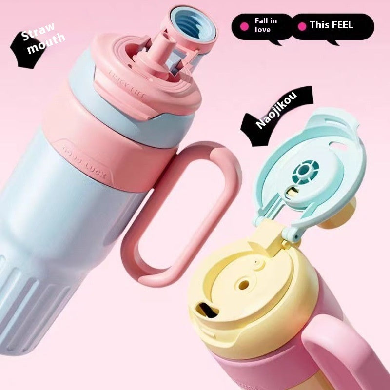 Insulated Tumbler with 2-in-1 Lid, Infuser & Handle