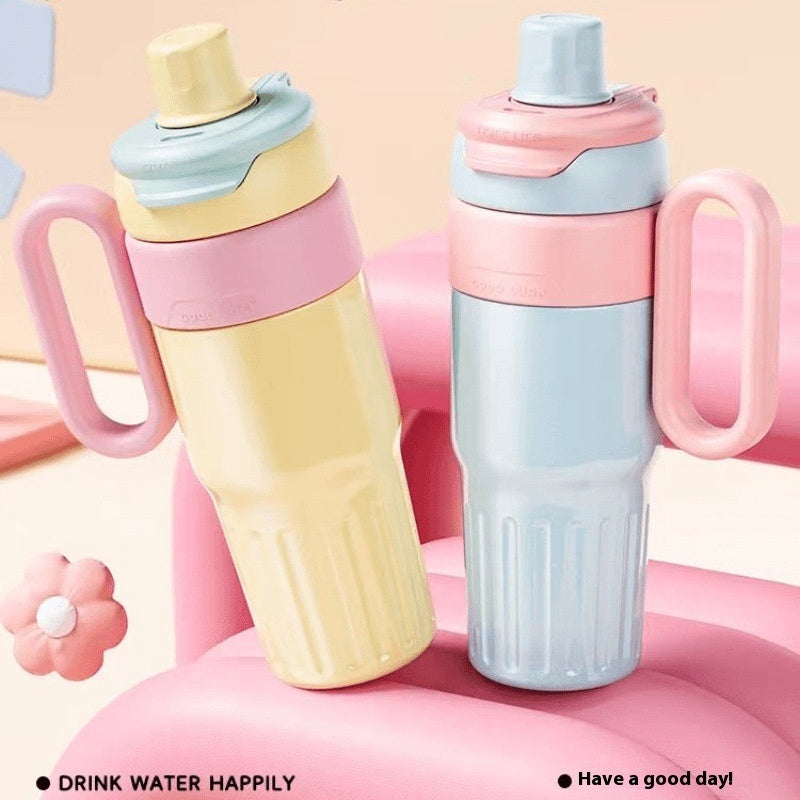 Insulated Tumbler with 2-in-1 Lid, Infuser & Handle