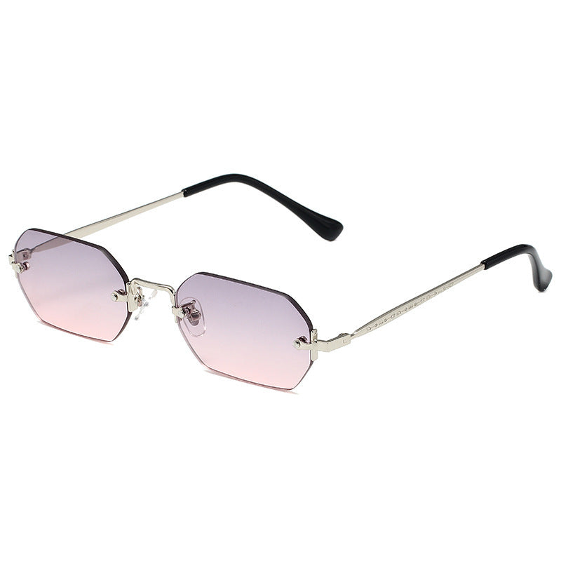 Chic Polygon Metal Frame Sunglasses for Women