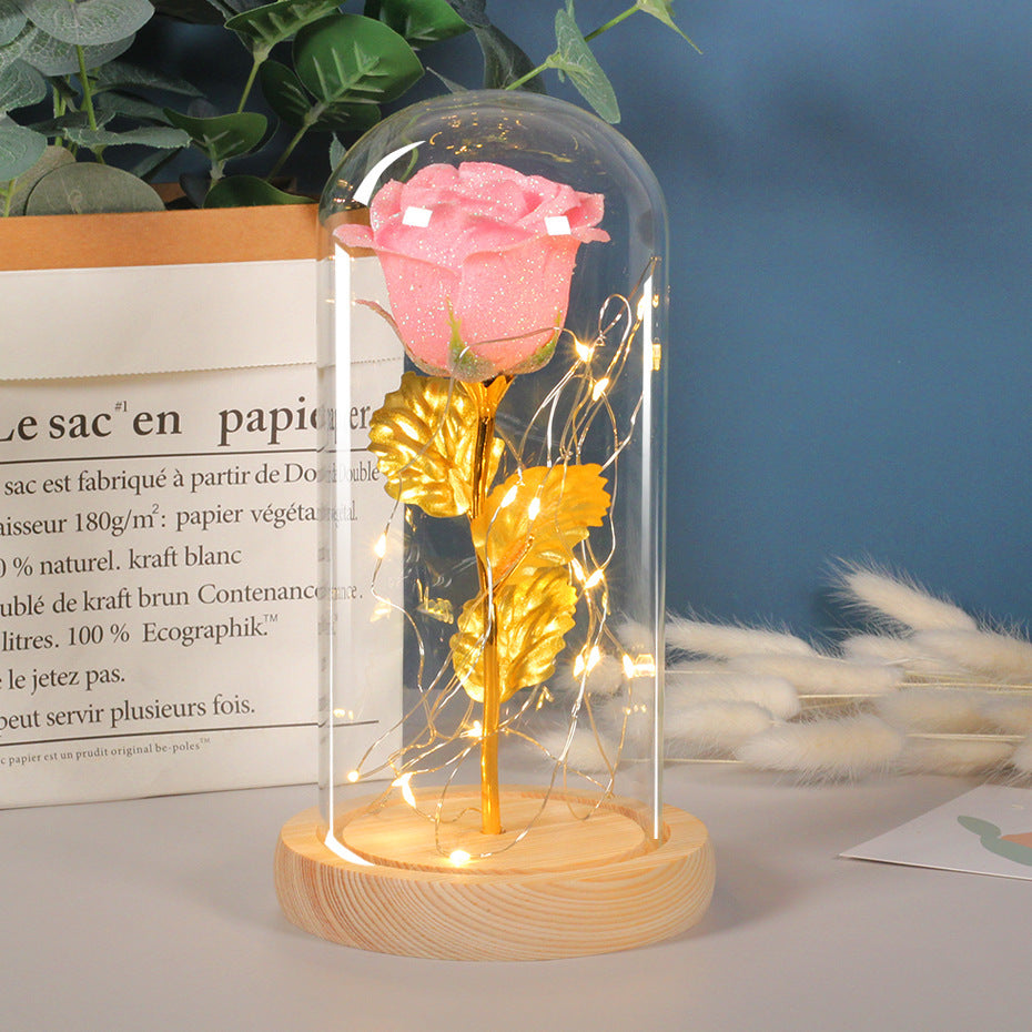 Handmade Eternal Rose (Glass Dome with LED Lights): A Gift That Lasts Forever