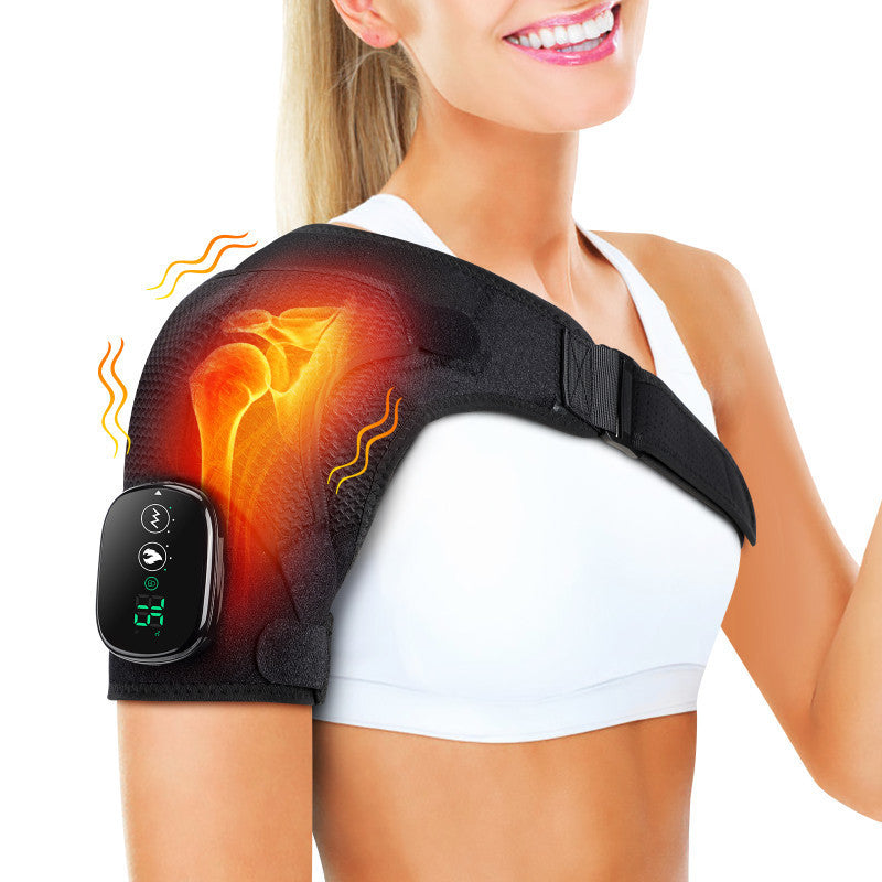 Rechargeable Shoulder Brace with 3 Heat & 3 Vibration Modes