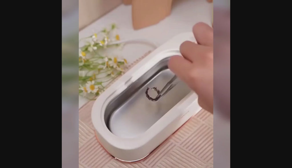 45,000Hz Ultrasonic Cleaner for Rings, Glasses & Dentures (Portable)